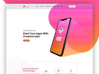 A Apps Template apps apps design apps landing page apps template template