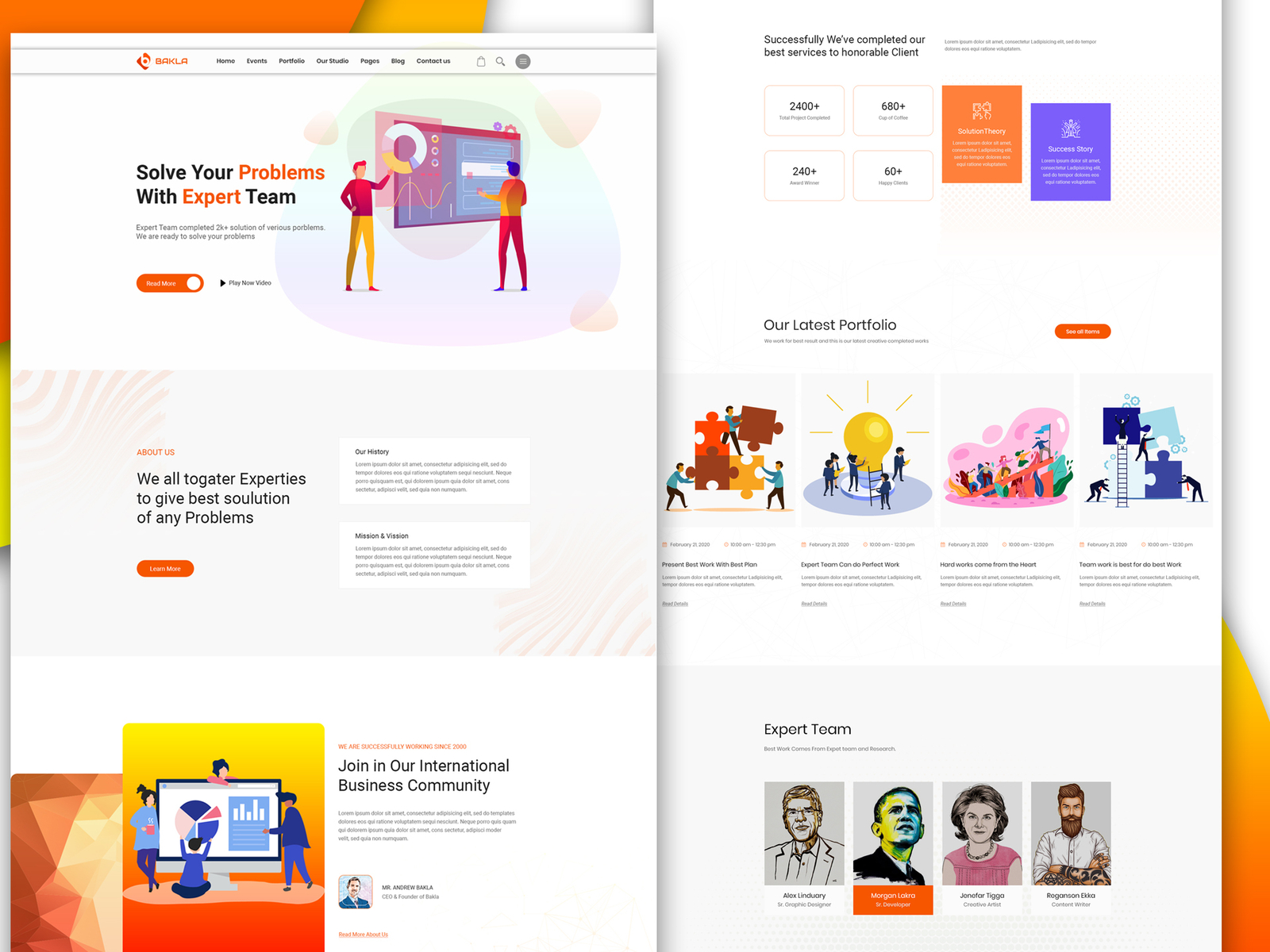 Bakla Multipurpose Template by KujurDesignHut on Dribbble