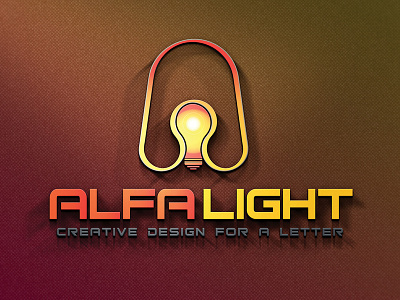 A LETTER ALFA LIGHT CREATIVE LOGO