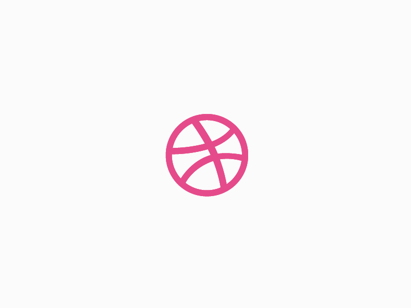 Dribbble Ball Mark Animation animated logo animation motion graphic