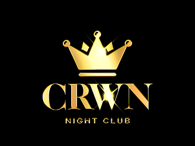CRWN Nightclub & Venue Logo branding crwn design djillwill graphic design illustration logo typography