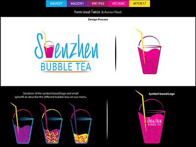D8 Logo Challenge - Shenzhen Bubble Tea adobe illustrator branding graphic design icon logo logo design vector