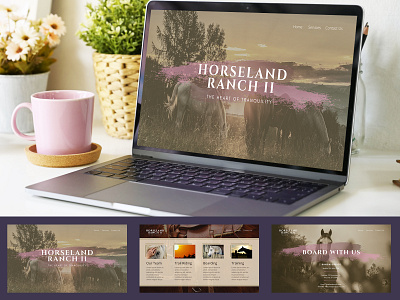 Horeseland Ranch II Web Design adobe photoshop branding design graphic design minimal typography ui