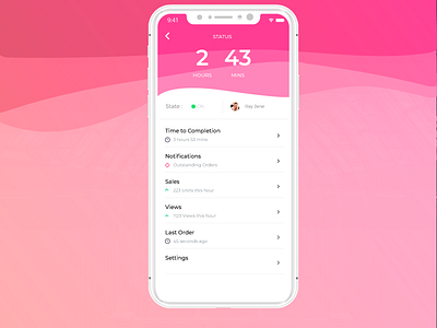 State Panel app design flat iphone x mobile phone rajat mehra screen status ui ux