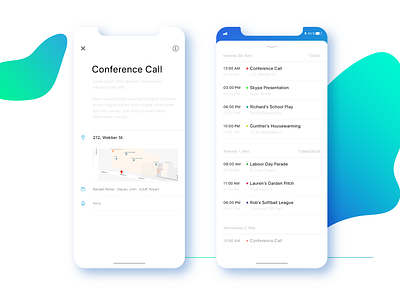 Scheduler - Details calendar clean events gradients india iphone x minimalist mobile app rajat mehra scheduler ui ux