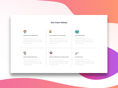 Values about us design corporate branding booklet custom fashion bold free freebie download gradients professional icons montserrat roboto google rajat mehra india user experience ux user interface ui web page layout