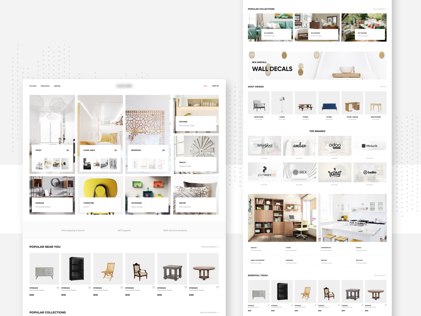 Home Decor and Furnishing site by Rajat Mehra on Dribbble