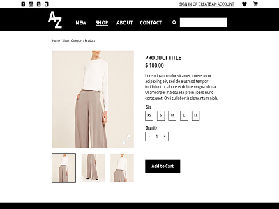 Amira Zee Collection - UX/UI Design amira clothing fashion ui ux zee