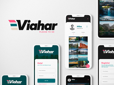 Viahar Project concept travel app ux ui