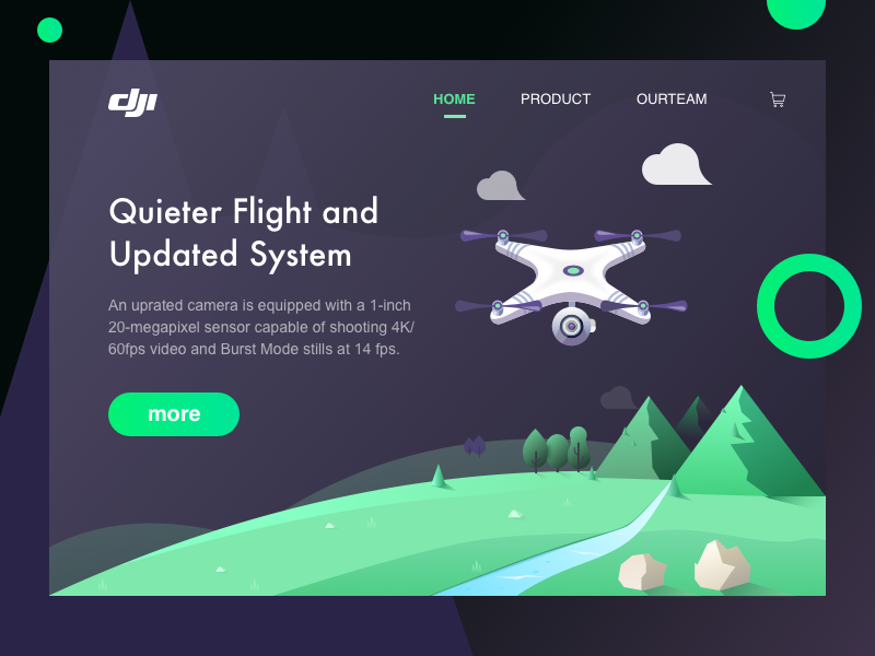My favorite drone delivery drone green illustration office ui ux web