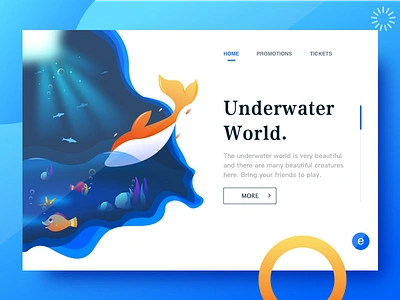 underwater world sea ui web