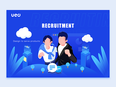 Recruitment illustration landing web