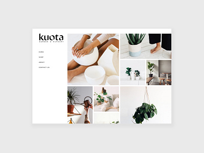 Kuota Plant Shop Homepage brand design branding design minimal mockup web design website wordpress