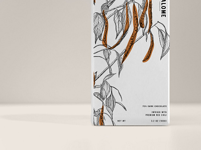 Salome Chocolate Packaging brand design branding illustration label design minimal mockup packaging typography