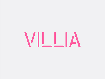 Villia logotype brand identity branding design graphic graphic design graphic designer logo logo design logoinspiration logotype stencil type design typography vector