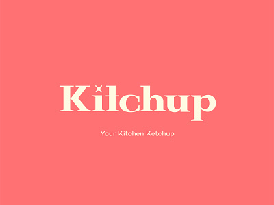 Kitchup logo with a tagline brand identity branding design graphic graphic design logo logo design logoinspiration logotype type type design typography vector