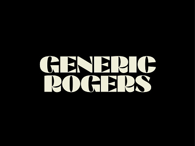 Generic Rogers design graphic graphic design graphic designer letters logo logo design logoinspiration logotype serif type type design typo typography vector
