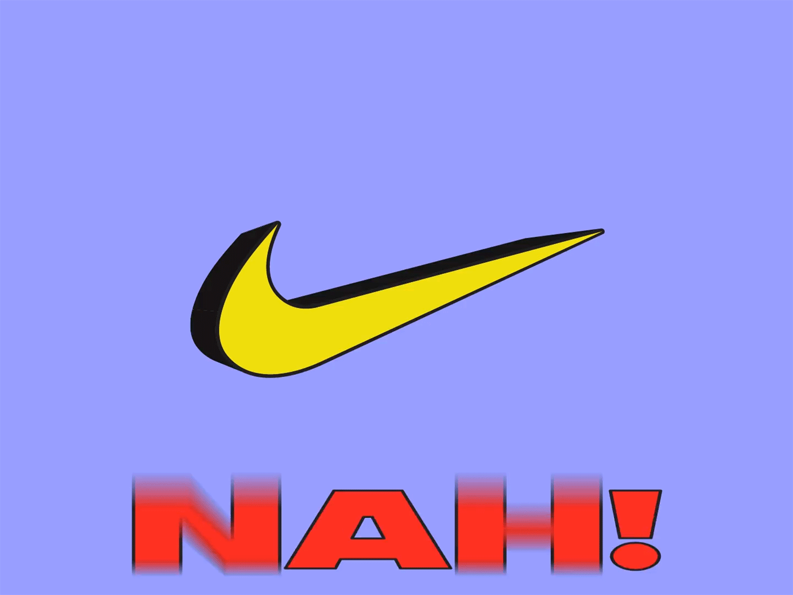 Nike Nah! animation design font gif graphic graphic design graphic designer illustration nike type design typography vector