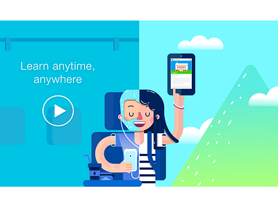 Learn anytime, anywhere by Ana Roca on Dribbble