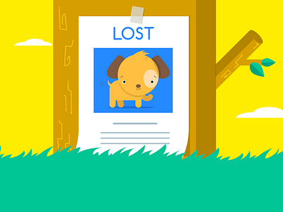 Lost character design flat illustration