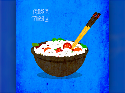 Rise Time flat illustration food rise