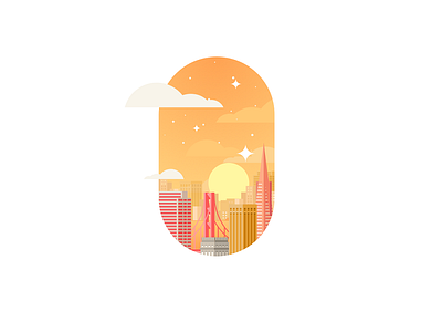 Illustration for a city city illustration minimal