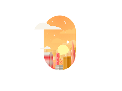 Illustration for a city