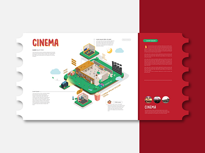 Illustration for an open air movie theater cinema illustration infographic open air