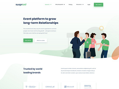 Landing Page with Illustrations