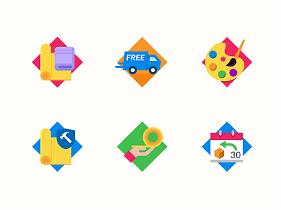 Icons colorful icons illustration