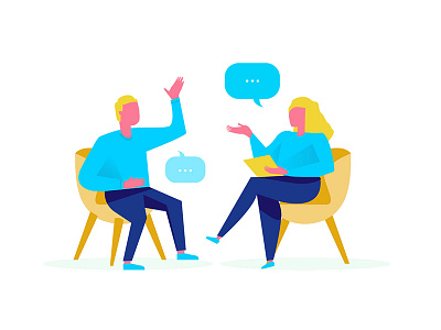 Conversation Illustration by manypixels on Dribbble