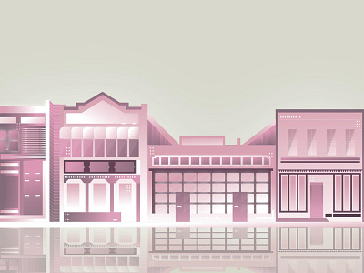 Website Header Illustration building design graphic illustrations manypixels pink