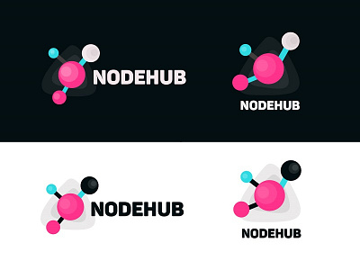 Nodehub Logo design graphic illustrations logo manypixels typography