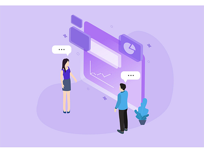 Conversation design illustration illustrations manypixels minimal purple