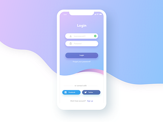 Mobile Log In Screen by manypixels on Dribbble
