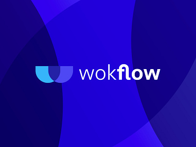 Wokflow Logo Design blue design illustration logo