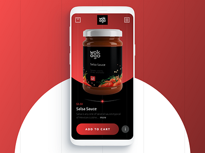 Wok Ogo – Salsa Sauce app food interface jar mobile salsa sauce tasty