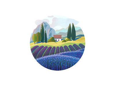 Wine Label Illustration 1 beauty chill drunk field grape illustration italy label nature wine