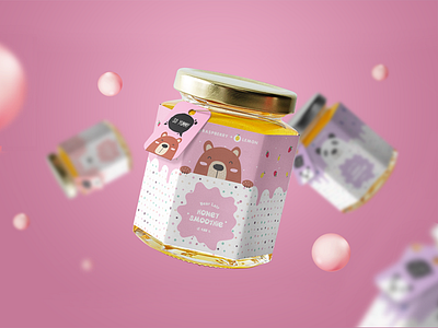 Honey Smoothie (yes, it is) bear bee honey jar package pink pot smoothie sweet tasty yummy