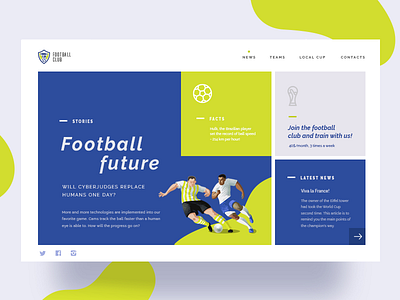 Footbal Future – Newsfeed ball cup fc football football club mainpage news soccer webdesign