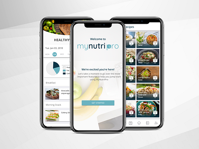 Healthy recipe app branding design illustration landing page nutrition tegri typography ui uidesign
