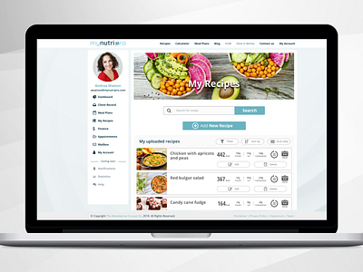 Healthy app - Recipe app app dashboard branding design nutrition tegri typography ui uidesign ux