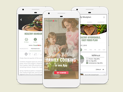 Family cooking app app branding design recipe app tegri typography uidesign vector