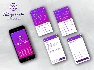 ToDo app screens app branding design logo tegri to do typography ui uidesign