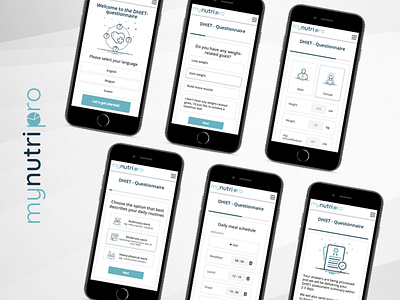 Questionnaire - mobile version app branding design mobile nutrition questionnaire tegri typography uidesign