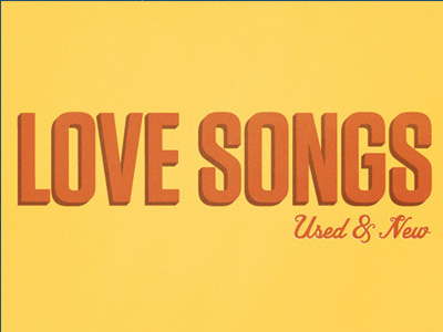Love songs condensed illustration love retro script sign texture