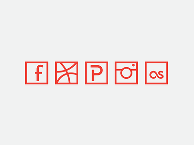 Social Icons dribbble facebook icon instagram last media pictogram pinterest social type