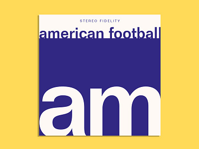 American Football cover record typography