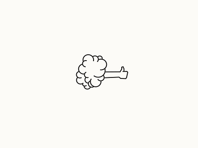 Clouds up cloud hand icon like pictogram thumb