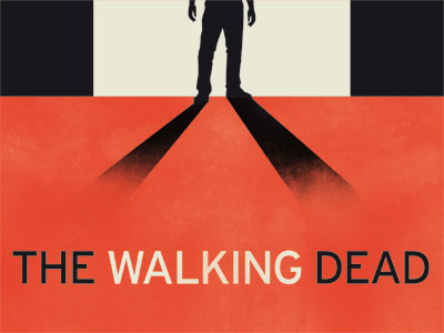 The Walking Dead dead poster red series show waliking zombie